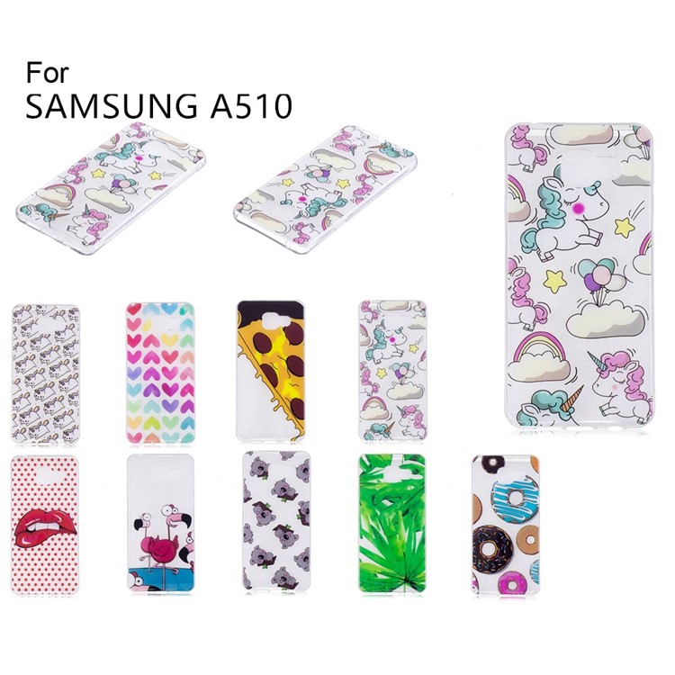 Pattern Printing IMD TPU Case for Samsung Galaxy A5 SM-A510F (2016) - Red Lip-7