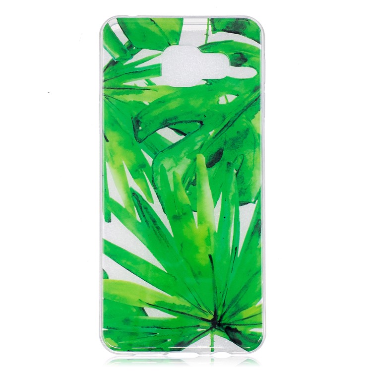 Pattern Printing IMD TPU Cover Case for Samsung Galaxy A5 SM-A510F (2016) - Green Leaves-2
