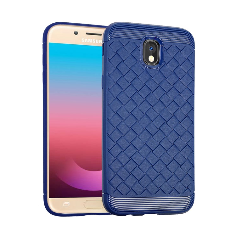 

Ткацкая Модель Корпус Сотового Телефона TPU Для Галактики Samsung J5 (2017) Версия EU / J5 Pro (2017) - Синий