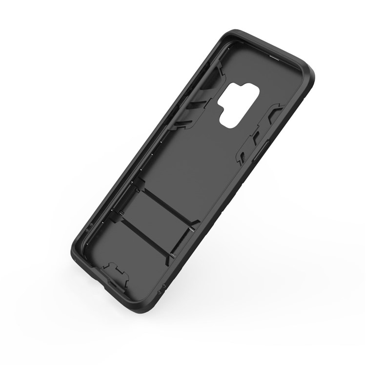 Kühles Schutz PC TPU Hybrid-Gehäuse Mit Ständer Für Samsung Galaxy S9 G960 - Schwarz-8