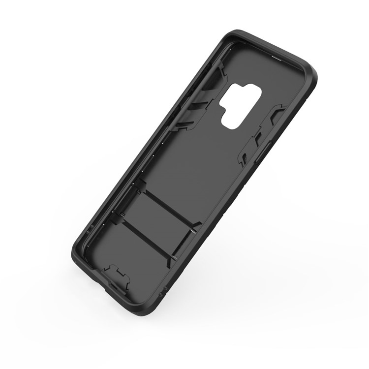 Cool Guard PC TPU Custodia Ibrida Con Cavalletto Per Samsung Galaxy S9 G960 - Nero