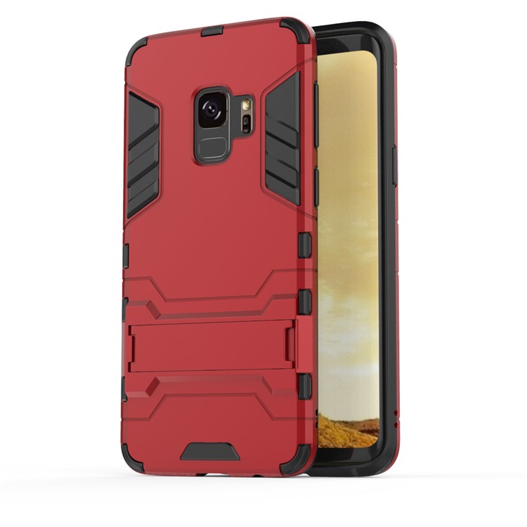 Cool Guard Kickstand PC TPU Combo Phone Case for Samsung Galaxy S9 G960 - Red-2