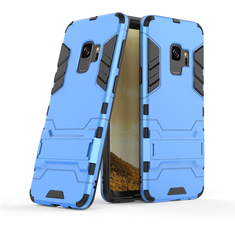 Cool Guard Kickstand PC TPU Combo Phone Shell for Samsung Galaxy S9 G960 - Baby Blue-1