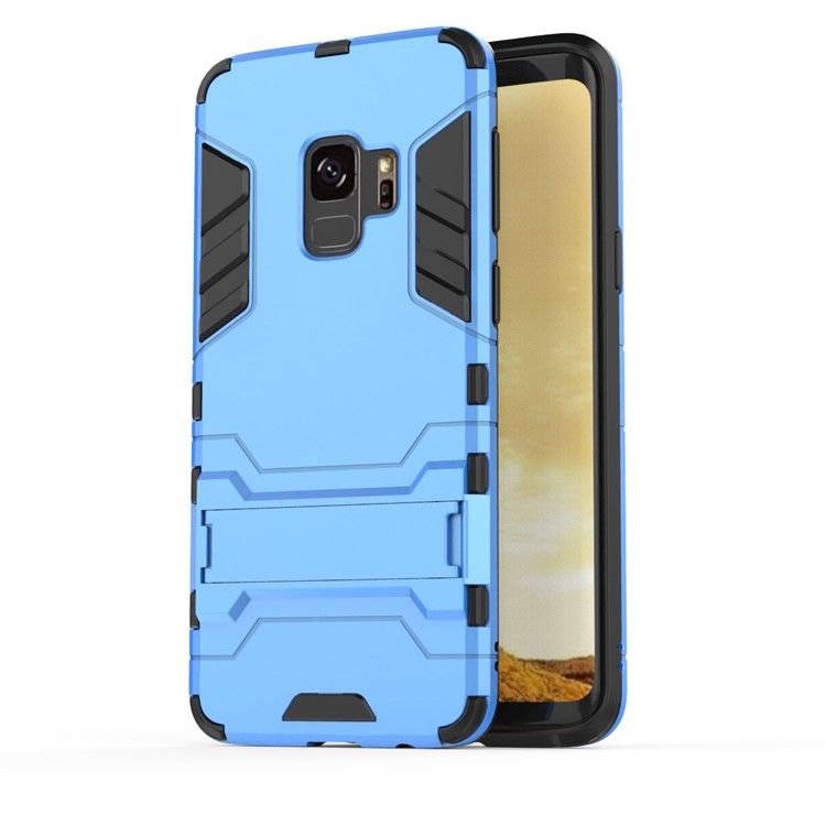 Cool Guard Kickstand PC TPU Combo Phone Shell for Samsung Galaxy S9 G960 - Baby Blue-2