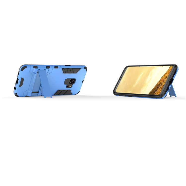 Cool Guard Kickstand PC TPU Combo Phone Shell for Samsung Galaxy S9 G960 - Baby Blue-4