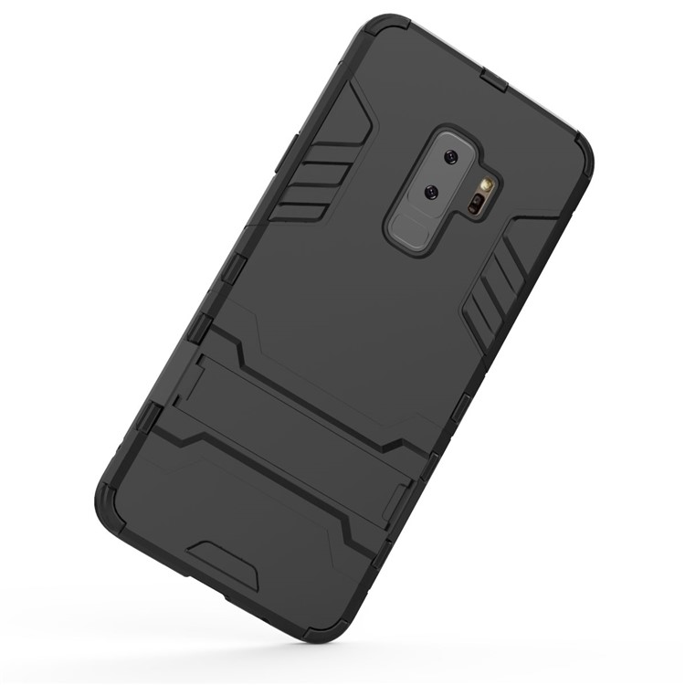 Cool Guard Kickstand Hybrid PC TPU Téléphone Pour Samsung Galaxy s9 + G965 - le Noir