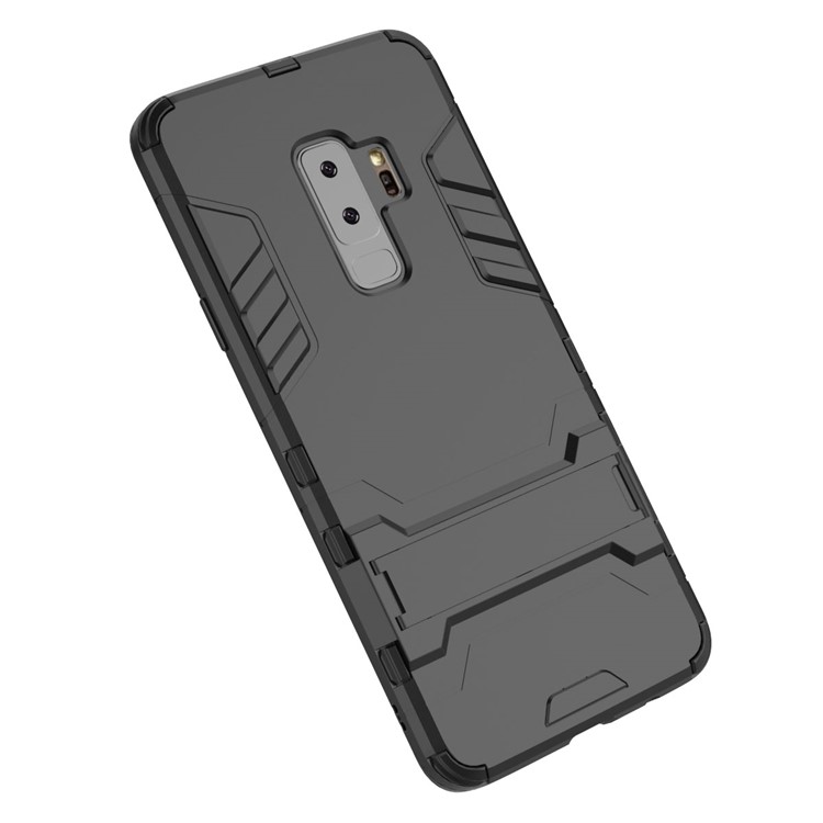 Cool Guard Kickstand Hybrid PC TPU -telefonhülle Für Samsung Galaxy S9+ G965 - Schwarz