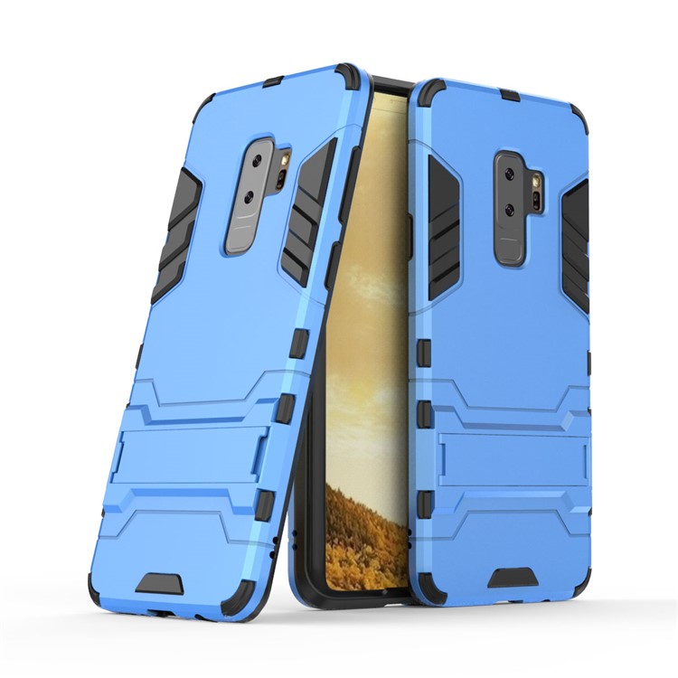 Cool Guard Kickstand Hybrid PC TPU Protector Case for Samsung Galaxy S9+ G965 - Baby Blue-1