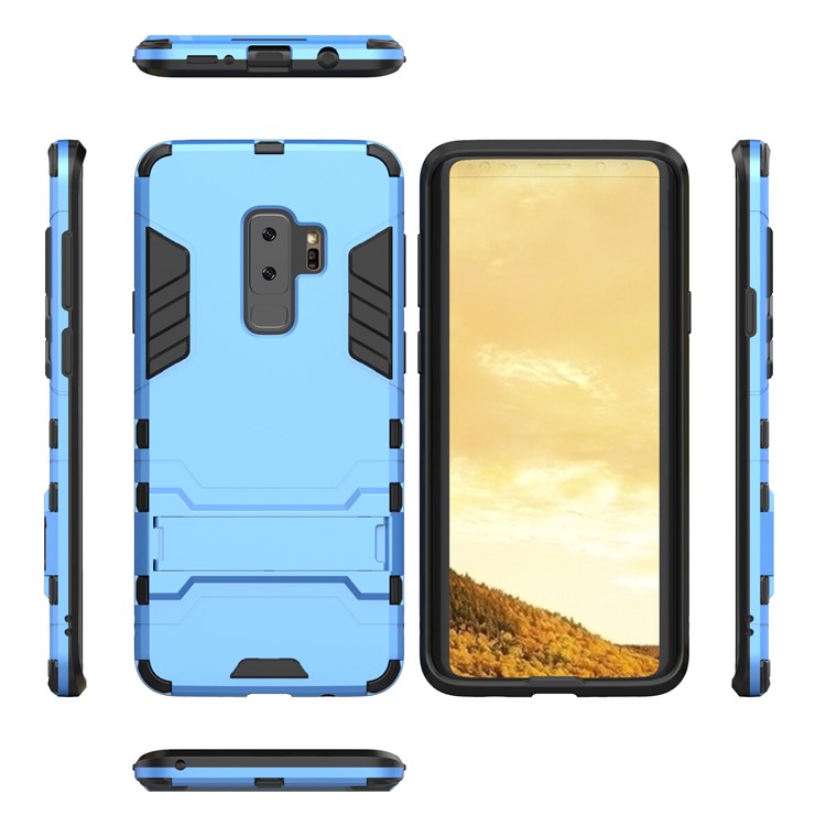 Cool Guard Kickstand Hybrid PC TPU Protector Case for Samsung Galaxy S9+ G965 - Baby Blue-3