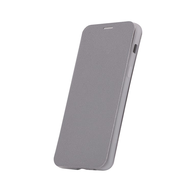 Litchi Texture Leather Stand Card Slot Mobile Cover for Samsung Galaxy A8 (2018) - Grey-4