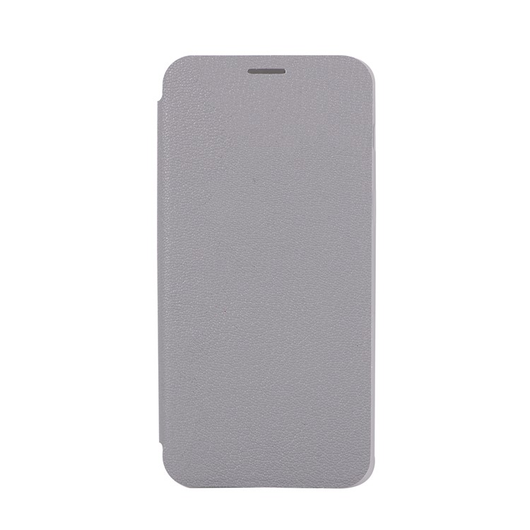 Litchi Texture Leather Stand Card Slot Mobile Cover for Samsung Galaxy A8 (2018) - Grey-7