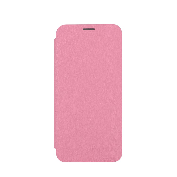 Litchi Texture Leather Stand Card Holder Flip Cover for Samsung Galaxy A8 (2018) - Rose-7