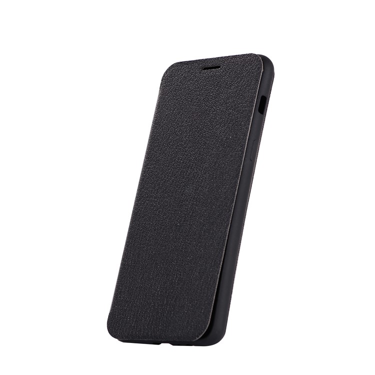 Litchi Skin Leather Stand Case with Card Slot for Samsung Galaxy A8+ (2018) - Black-4