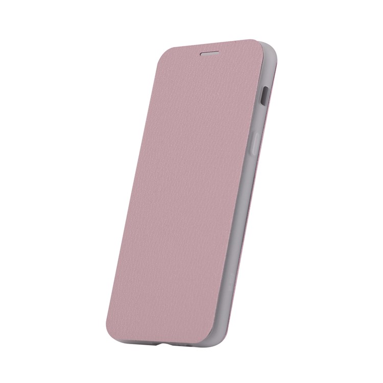 Litchi Skin Leather Card Holder Cover with Stand for Samsung Galaxy A8+ (2018) - Pink-4