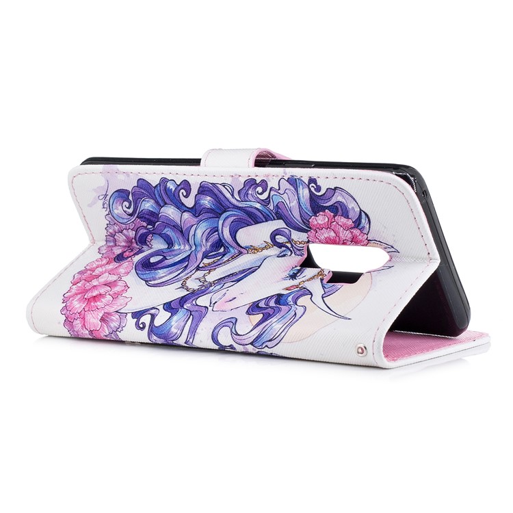 Pattern Printing Wallet Stand Leather Case for Samsung Galaxy S9 G960 - Pretty Unicorn-4