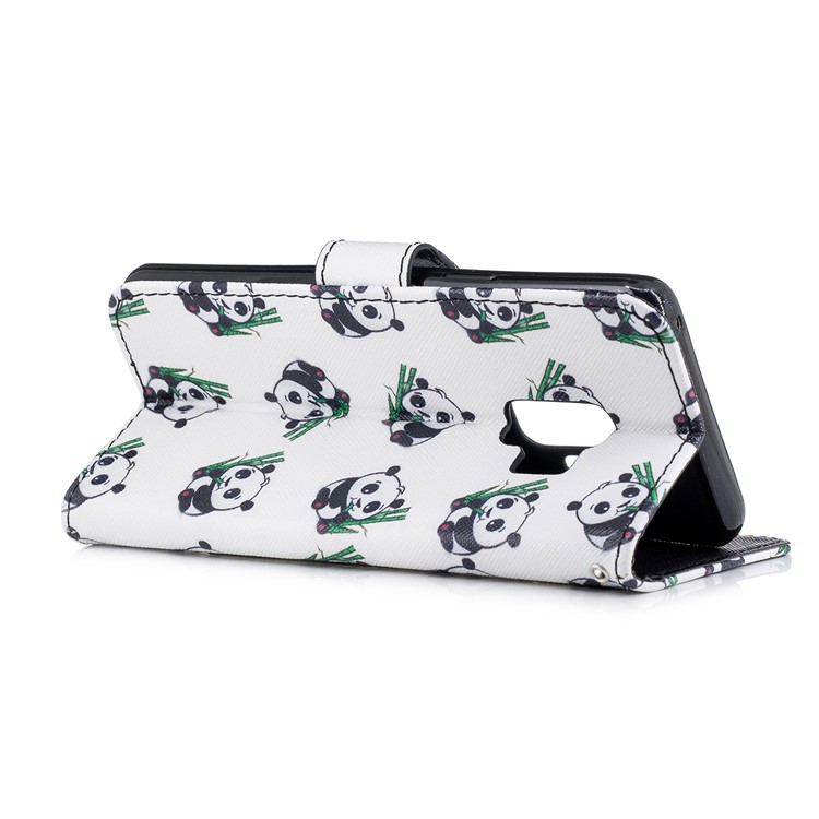 Pattern Printing Wallet Stand Leather Cover for Samsung Galaxy S9 G960 - Pandas-3