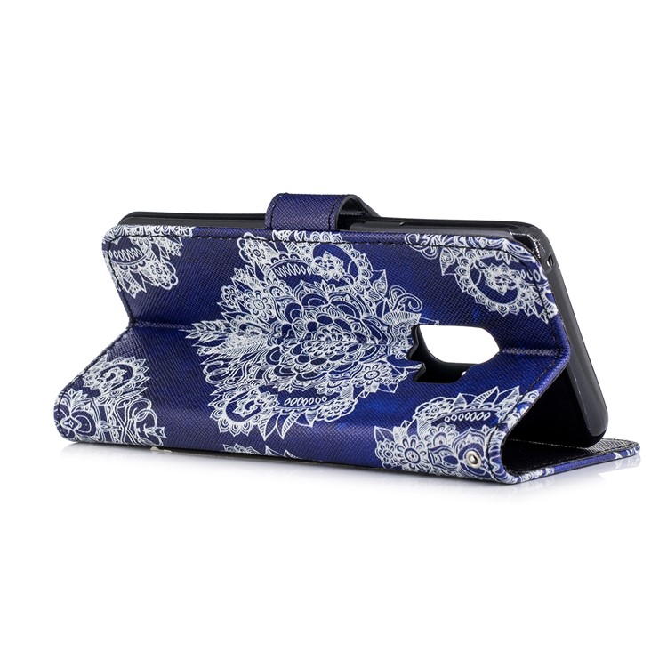 Pattern Printing Wallet Stand Leather Shell for Samsung Galaxy S9 G960 - Mandala Flower-3