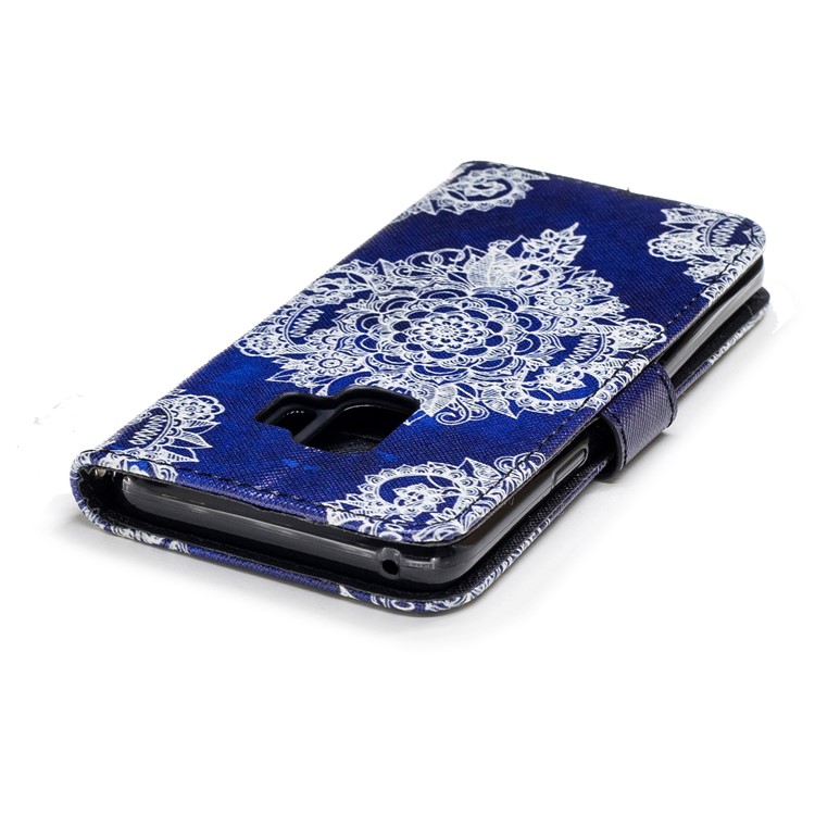 Pattern Printing Wallet Stand Leather Shell for Samsung Galaxy S9 G960 - Mandala Flower-6