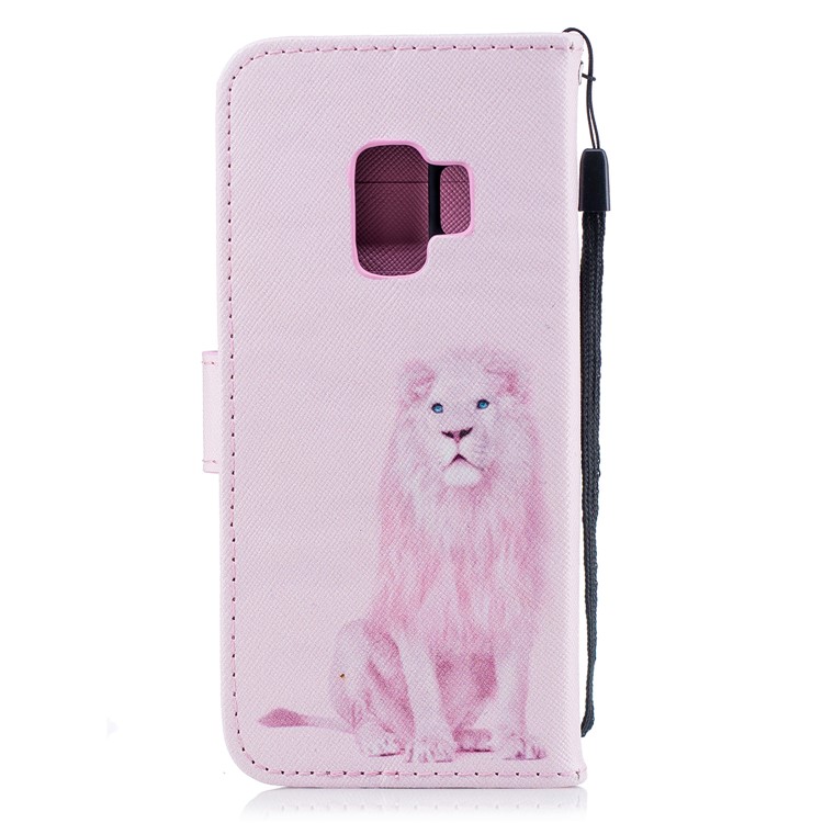 Pattern Printing Wallet Stand Leather Mobile Cover for Samsung Galaxy S9 G960 - Lion-2