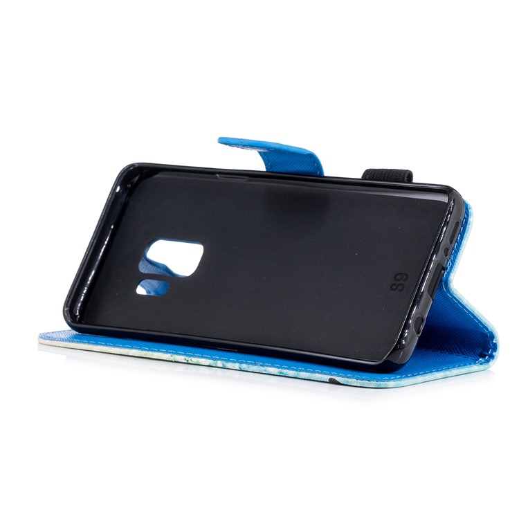 Pattern Printing Wallet Stand Leather Cover for Samsung Galaxy S9 G960 - Smile-4