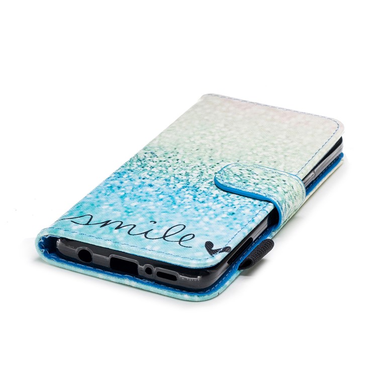 Pattern Printing Wallet Stand Leather Cover for Samsung Galaxy S9 G960 - Smile-5