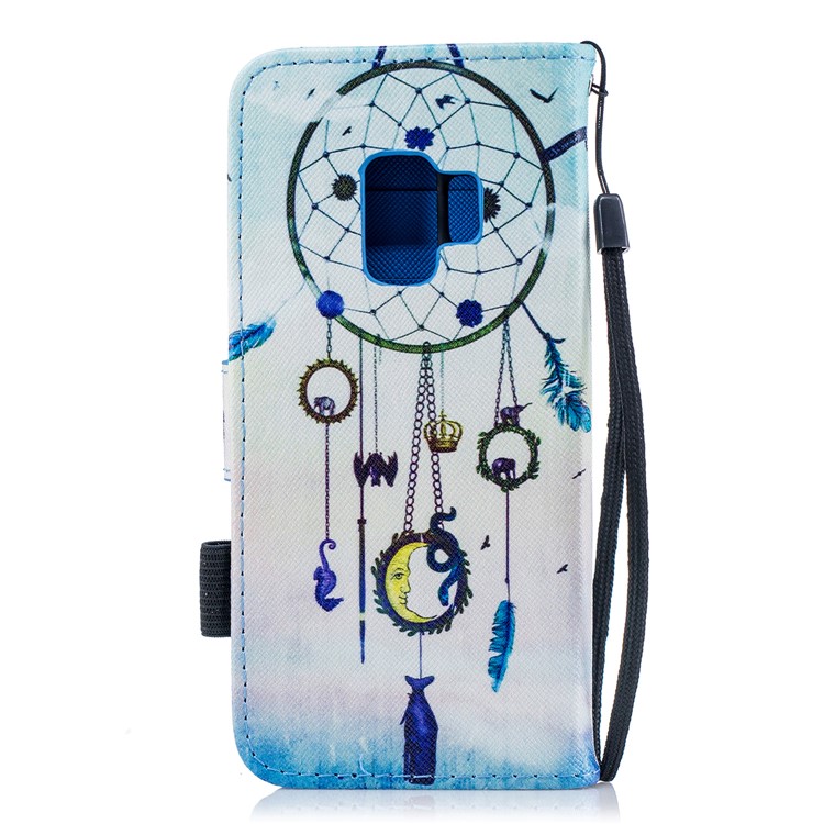 Pattern Printing Wallet Stand Leather Cellphone Cover Case for Samsung Galaxy S9 G960 - Dream Catcher-2