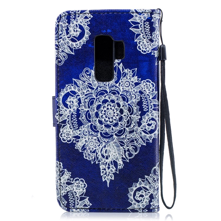 For Samsung Galaxy S9+ G965 Pattern Printing Leather Wallet Stand Case - Mandala Flower-3