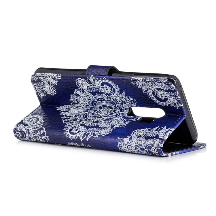 For Samsung Galaxy S9+ G965 Pattern Printing Leather Wallet Stand Case - Mandala Flower-4