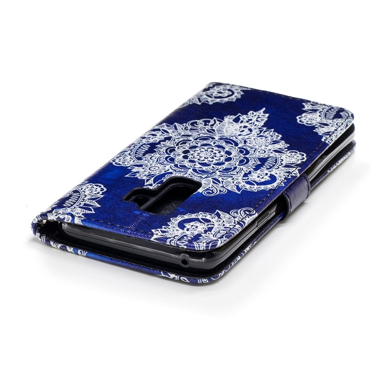 For Samsung Galaxy S9+ G965 Pattern Printing Leather Wallet Stand Case - Mandala Flower-7