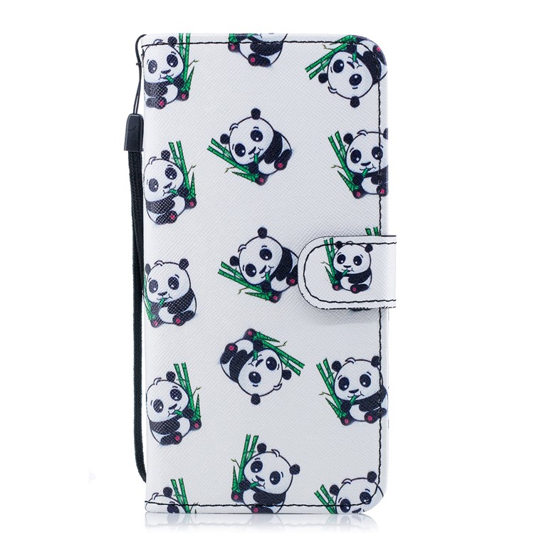 For Samsung Galaxy S9+ G965 Pattern Printing Leather Wallet Stand Case - Pandas-1