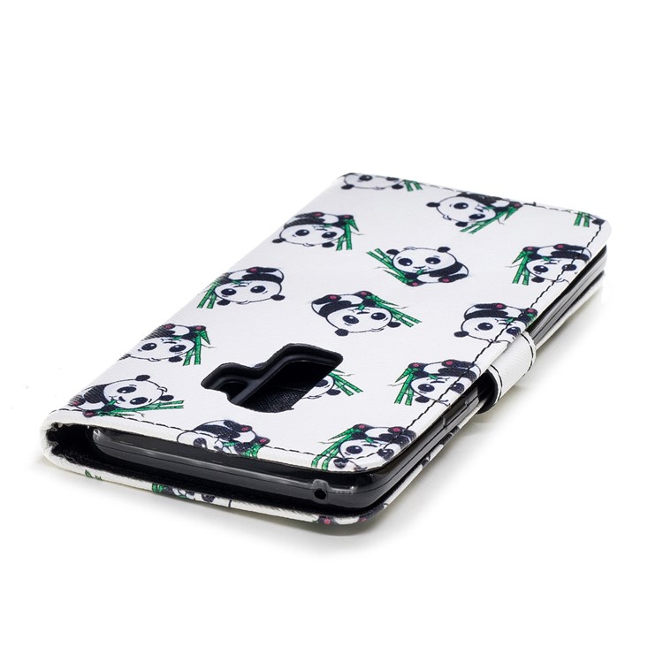 For Samsung Galaxy S9+ G965 Pattern Printing Leather Wallet Stand Case - Pandas-6