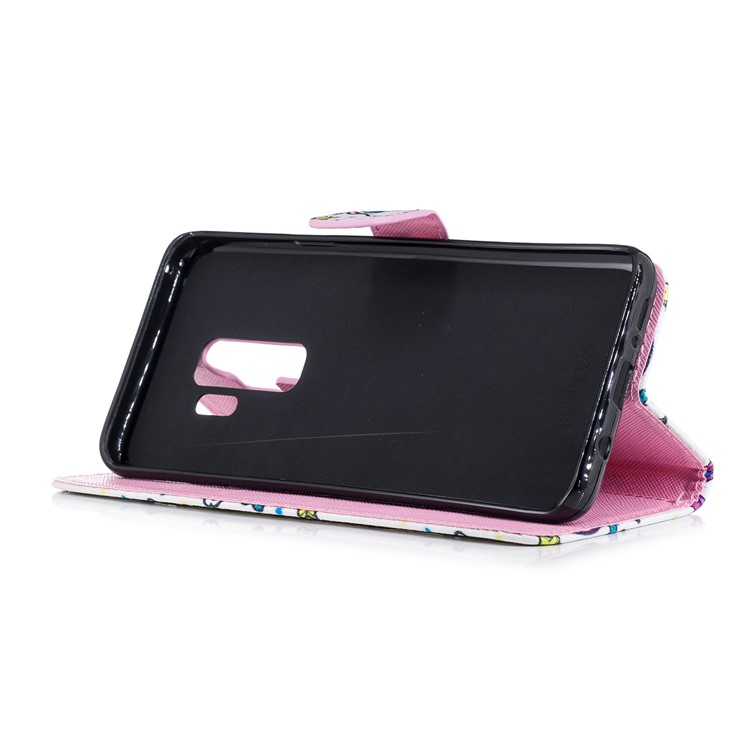 For Samsung Galaxy S9+ G965 Pattern Printing Leather Wallet Stand Cover - Unicorn and Doughnut-4