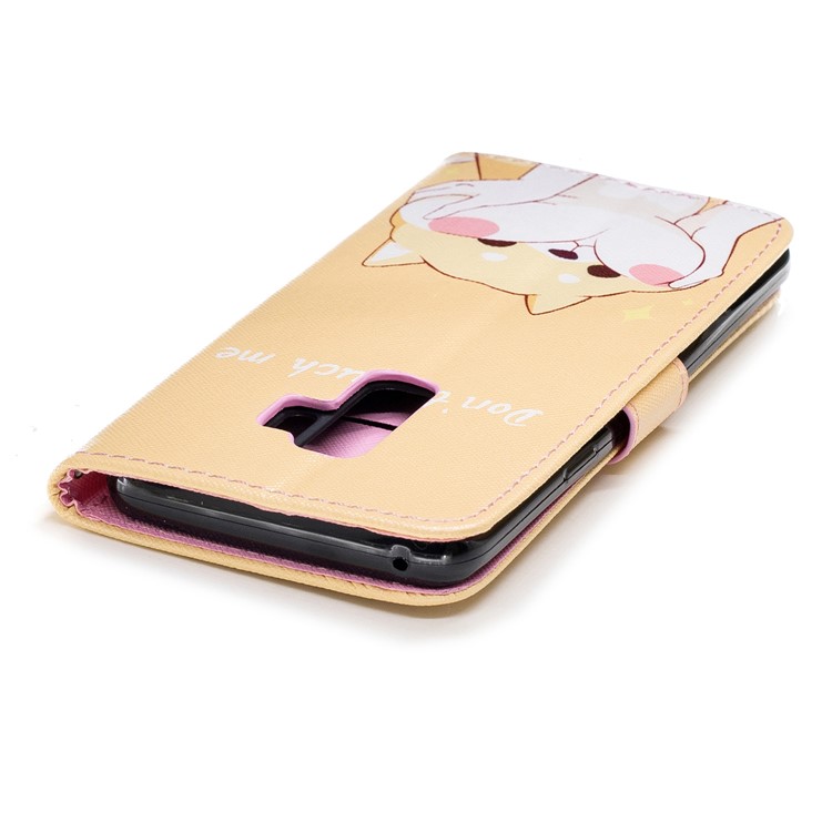 For Samsung Galaxy S9+ G965 Pattern Printing Leather Wallet Stand Phone Case - Don't Touch Me-6