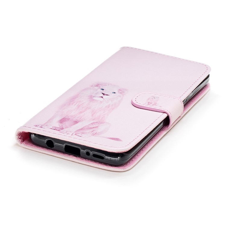 For Samsung Galaxy S9+ G965 Pattern Printing Leather Wallet Stand Mobile Case - Lion-5