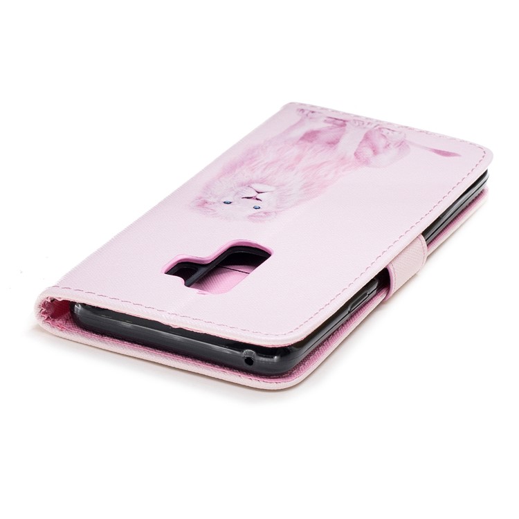For Samsung Galaxy S9+ G965 Pattern Printing Leather Wallet Stand Mobile Case - Lion-6