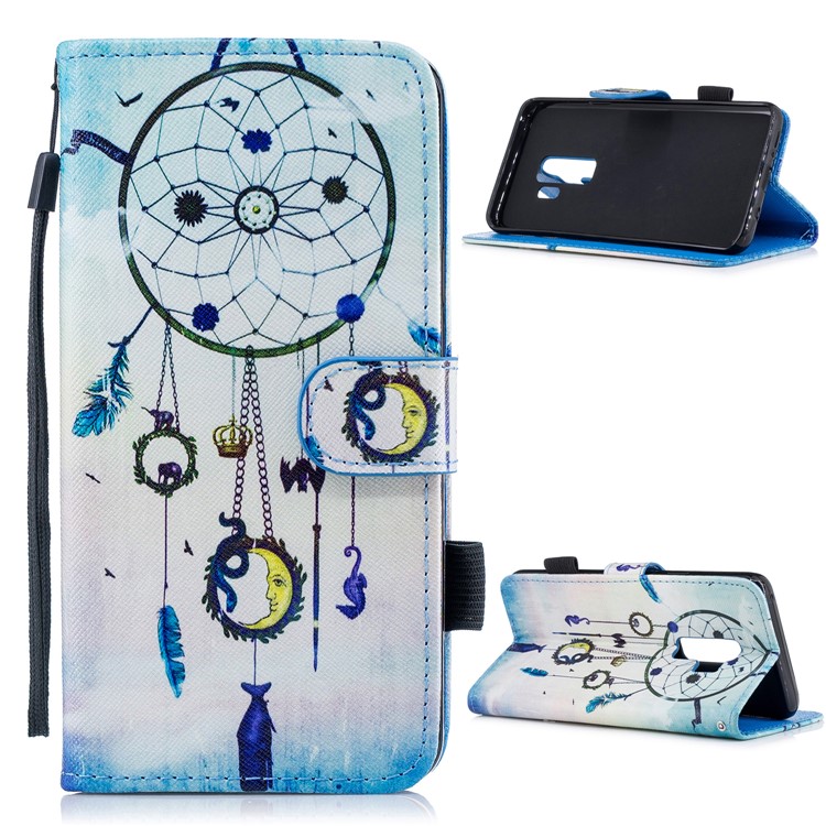 Pattern Printing Wallet Stand Leather Case for Samsung Galaxy S9 Plus G965 - Dream Catcher-1