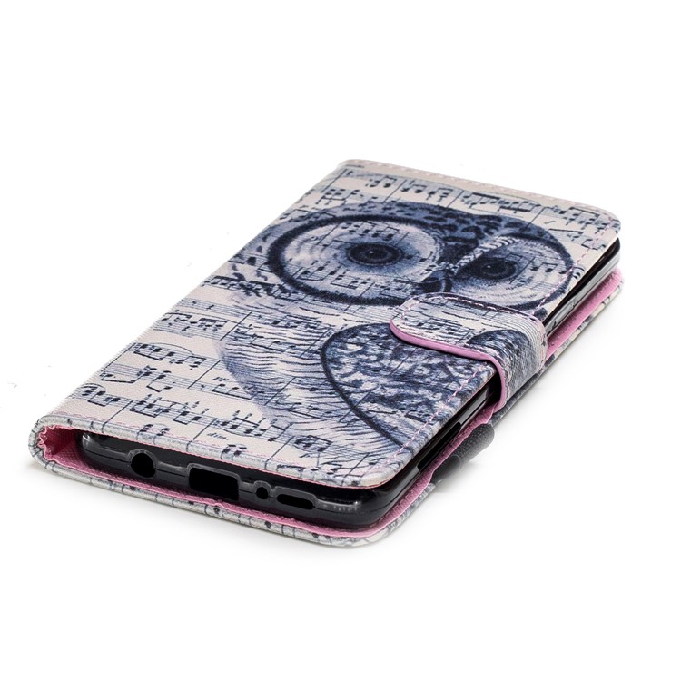 Pattern Printing Wallet Stand Leather Shell for Samsung Galaxy S9 Plus G965 - Owl and Stave-5