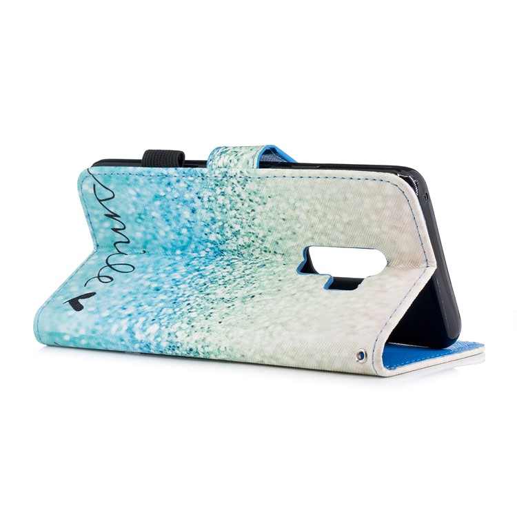 Pattern Printing Wallet Leather Stand Phone Case for Samsung Galaxy S9 Plus G965 - Smile-3