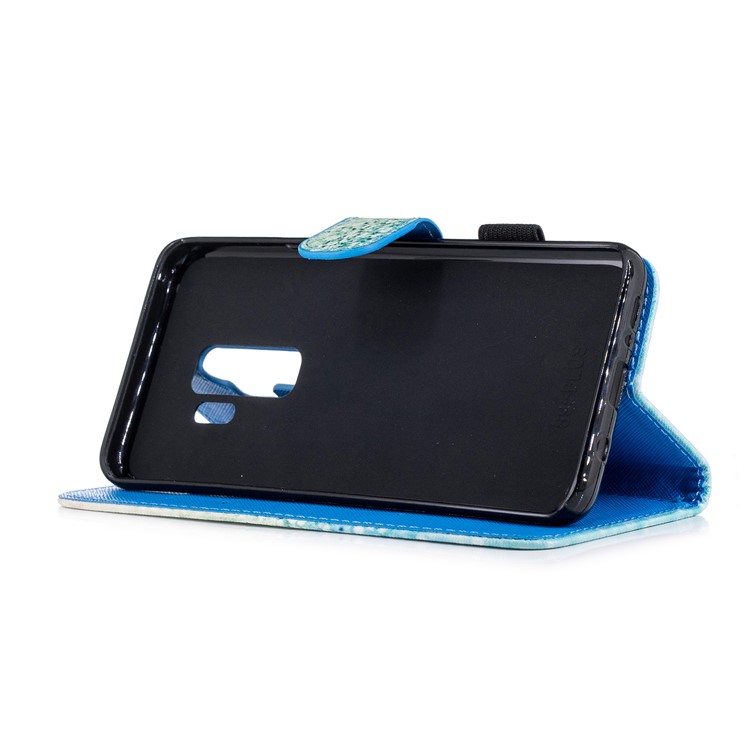Pattern Printing Wallet Leather Stand Phone Case for Samsung Galaxy S9 Plus G965 - Smile-4