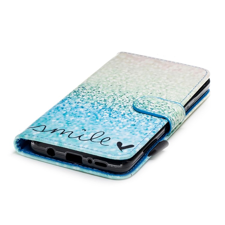 Pattern Printing Wallet Leather Stand Phone Case for Samsung Galaxy S9 Plus G965 - Smile-5