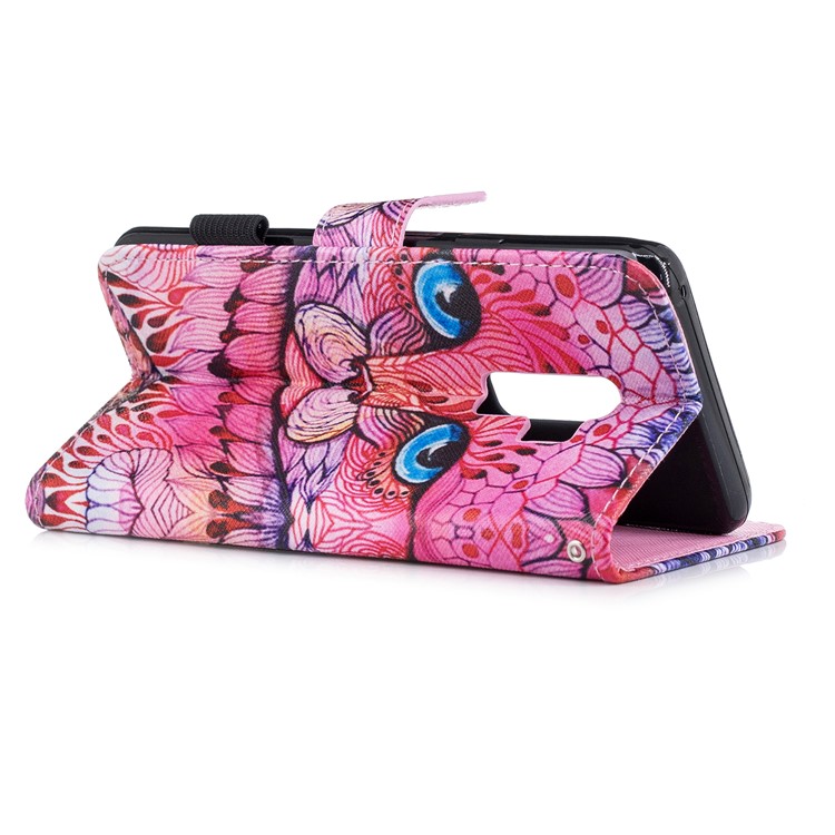 Pattern Printing PU Leather Card Holder Mobile Casing for Samsung Galaxy S9+ G965 - Abstract Cat-3