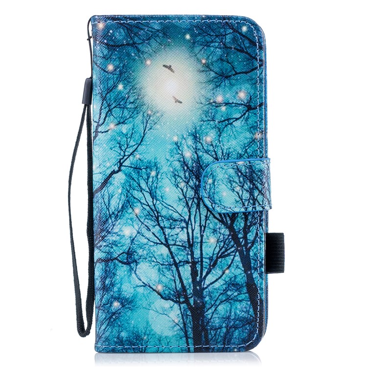 Pattern Printing PU Leather Protective Cover Shell with Stand for Samsung Galaxy S9+ G965 - Forest-1