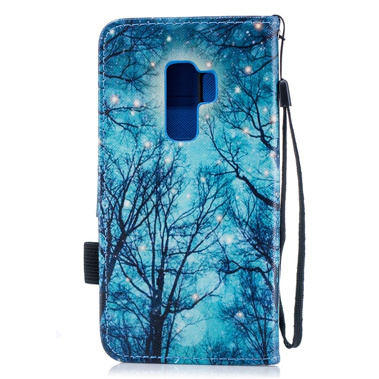 Pattern Printing PU Leather Protective Cover Shell with Stand for Samsung Galaxy S9+ G965 - Forest-2