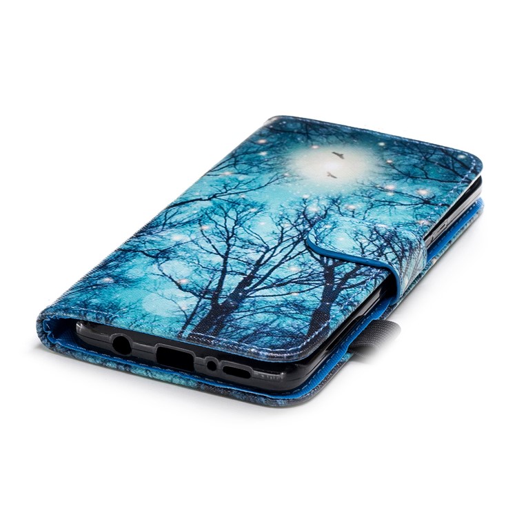 Pattern Printing PU Leather Protective Cover Shell with Stand for Samsung Galaxy S9+ G965 - Forest-5