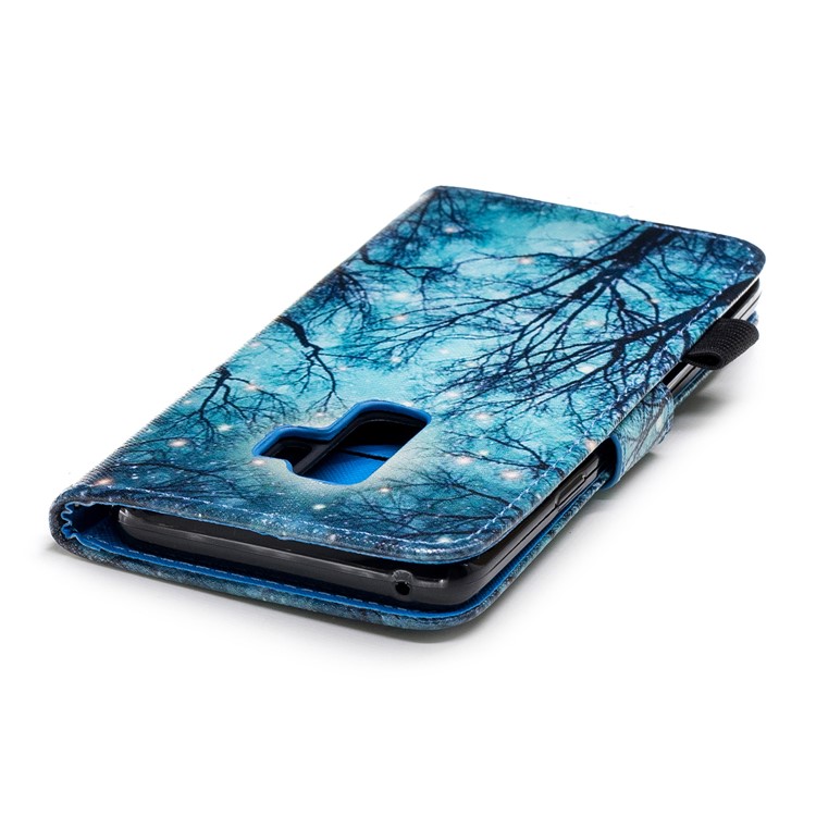 Pattern Printing PU Leather Protective Cover Shell with Stand for Samsung Galaxy S9+ G965 - Forest-6