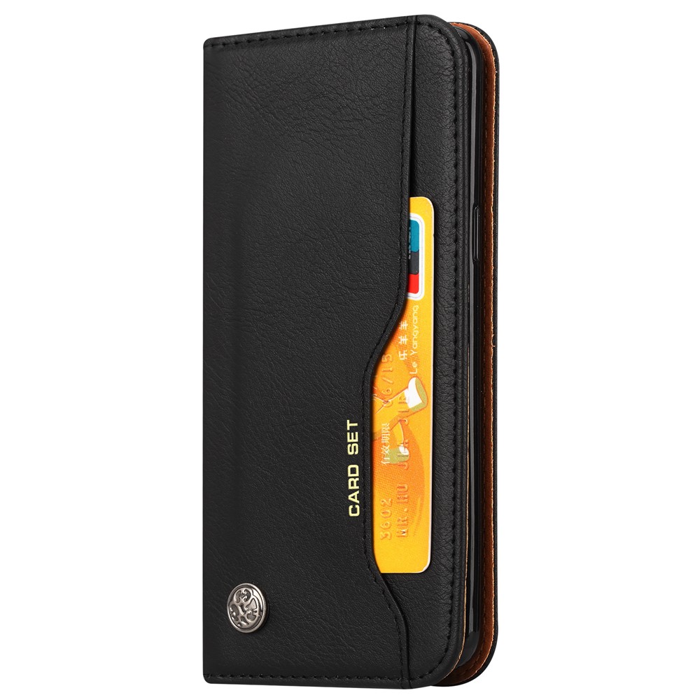 For Samsung Galaxy S9 G960 PU Leather Wallet Stand Case Accessory - Black-3