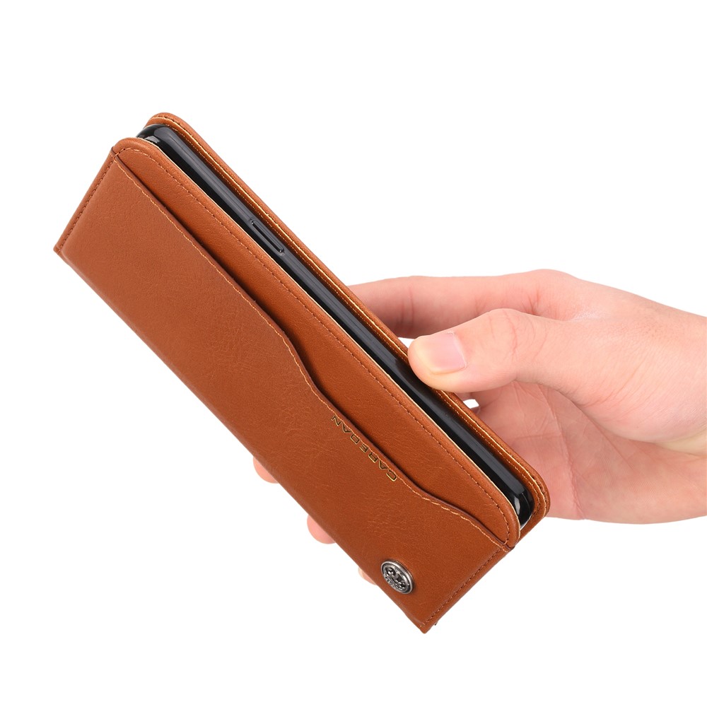 For Samsung Galaxy S9 G960 Leather Stand Wallet Protection Cover - Brown-9