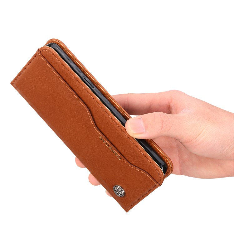 For Samsung Galaxy S9+ G965 PU Leather Wallet Stand Protective Casing - Brown-9