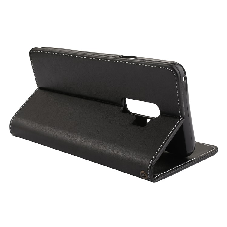 Imprint Butterfly Flower Magnetic Leather Card Holder Case for Samsung Galaxy S9+ G965 - Black-5