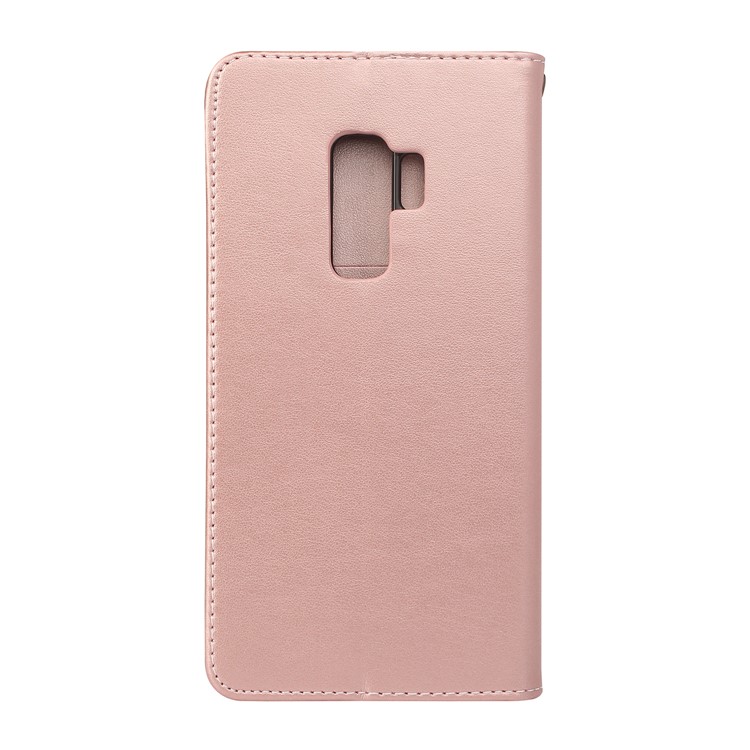 Imprint Butterfly Flower Magnetic Leather Stand Phone Case for Samsung Galaxy S9+ G965 - Rose Gold-2